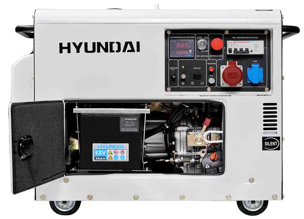 Дизельный генератор HYUNDAI DHY 8500SE-T