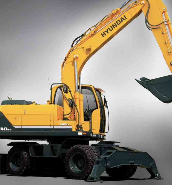 Колесный экскаватор Hyundai R140W-9