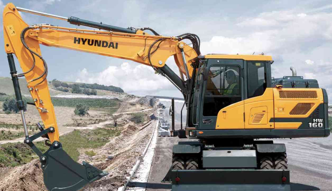 Колесный экскаватор Hyundai HW160