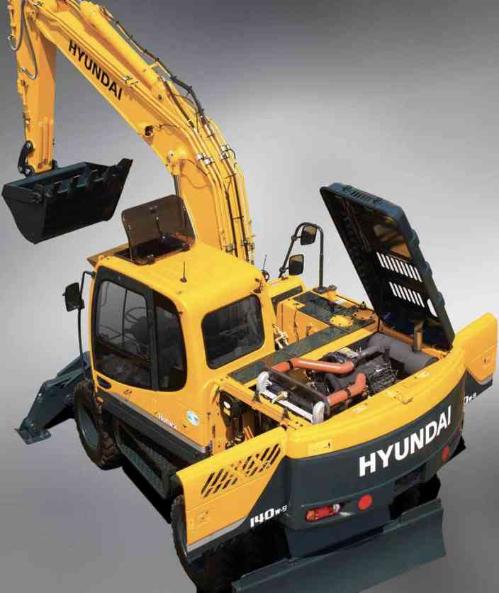 Колесный экскаватор Hyundai R140W-9