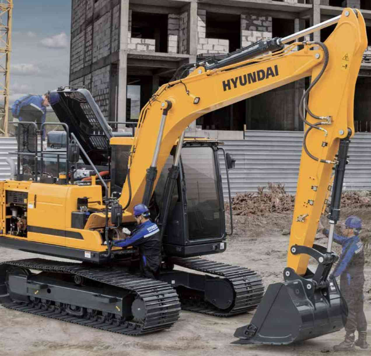 Hyundai hx140 l. Экскаватор Хендай р290. Hyundai Robex 140w-7 наклейки.