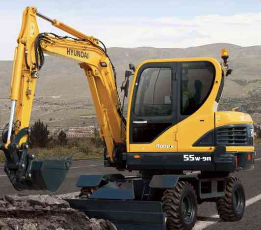 Колесный экскаватор Hyundai R55W-9A