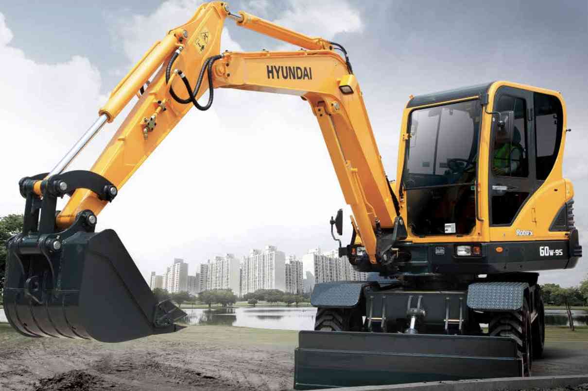 Колесный экскаватор Hyundai R60W-9S